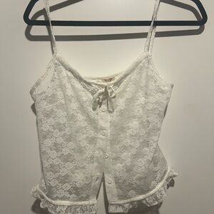 Brandy Melville Ivory Lace Top
